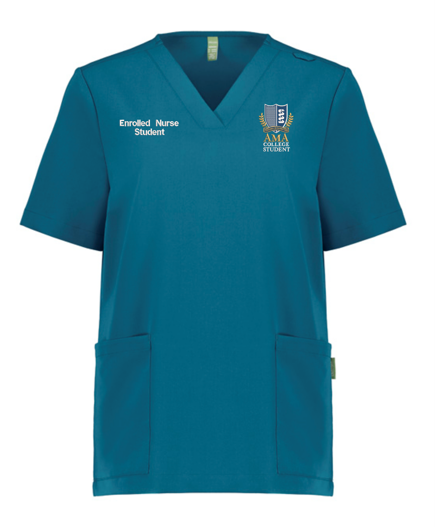 Ladies Teal Scrub Top