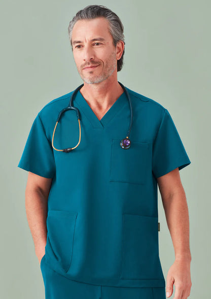 Mens Teal Scrub top